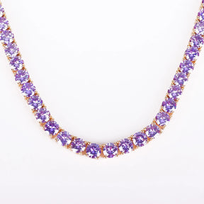 Colar Cravejado de Zircônia Banhado a Ouro 24K